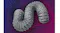 Flexible SteelFlex ducting in silver finish on a gradient background, showcasing its bendable design Flexible SteelFlex ducting in silver finish on a gradient background, showcasing its bendable design