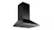 Angled view of the wall-mounted kitchen rangehood with dual mesh filters, LED lights and control buttons Angled view of the wall-mounted kitchen rangehood with dual mesh filters, LED lights and control buttons