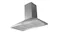 Angled view of a stainless steel wall-mounted kitchen rangehood with three mesh filters, built-in LED lights and control buttons Angled view of a stainless steel wall-mounted kitchen rangehood with three mesh filters, built-in LED lights and control buttons