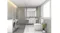 Bright bathroom with shower, double vanity, toilet, washing machines, and ceiling air vents Bright bathroom with shower, double vanity, toilet, washing machines, and ceiling air vents