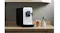 Countertop scene showcasing the Smeg appliance with a tall milky coffee drink Countertop scene showcasing the Smeg appliance with a tall milky coffee drink