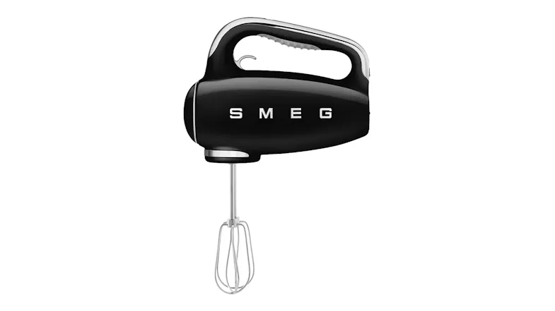 Smeg 50's Style Hand Mixer in a glossy black colour Smeg 50's Style Hand Mixer in a glossy black colour