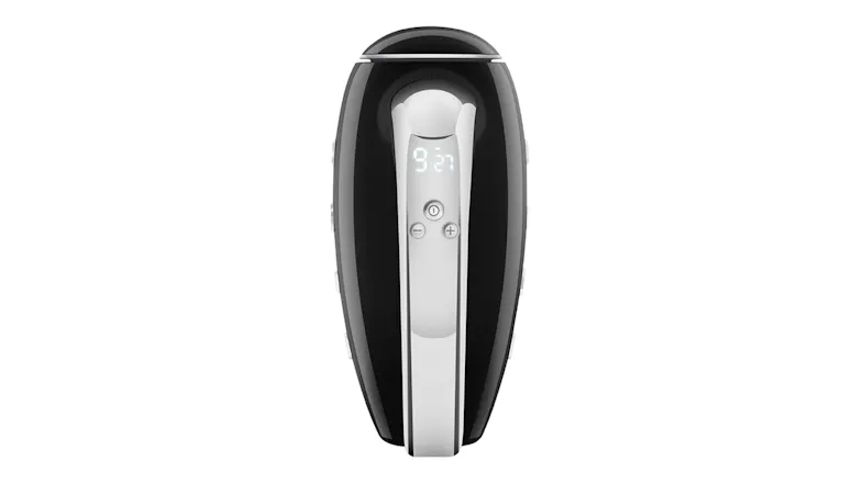 Top view of the Smeg hand mixer, highlighting the digital display Top view of the Smeg hand mixer, highlighting the digital display