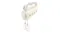 Perspective view of the Smeg hand mixer featuring dough hooks Perspective view of the Smeg hand mixer featuring dough hooks