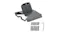A grey metal roof mount bracket with cylindrical pole holder, screws and hex key included A grey metal roof mount bracket with cylindrical pole holder, screws and hex key included