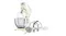 Glossy cream Smeg 50’s Style stand mixer shown, revealing a wire whisk with included attachments Glossy cream Smeg 50’s Style stand mixer shown, revealing a wire whisk with included attachments