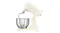 Side view of the stand mixer with tilt head raised, fitted with a dough hook attachment Side view of the stand mixer with tilt head raised, fitted with a dough hook attachment