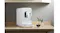 Countertop scene showcasing the Smeg appliance with a tall coffee drink Countertop scene showcasing the Smeg appliance with a tall coffee drink