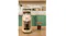 A side-by-side view of a Smeg coffee grinder and a jar of coffee beans in a kitchen counter setup A side-by-side view of a Smeg coffee grinder and a jar of coffee beans in a kitchen counter setup