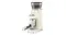 A Smeg coffee grinder with beans in the hopper and a portafilter attached, showcasing a premium retro-inspired design A Smeg coffee grinder with beans in the hopper and a portafilter attached, showcasing a premium retro-inspired design