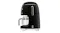 Left side view of the drip filter coffee machine, highlighting the level indicator Left side view of the drip filter coffee machine, highlighting the level indicator