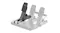Clutch pedal on a baseplate showing two faded background units Clutch pedal on a baseplate showing two faded background units