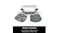 Deconstructed view of the CleanCrisp container showing the plate, glass, and lid Deconstructed view of the CleanCrisp container showing the plate, glass, and lid