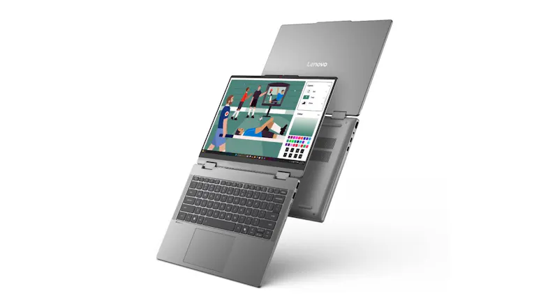 Angled exploded-style view showing screen and body separated, highlighting thin construction and internal layering Angled exploded-style view showing screen and body separated, highlighting thin construction and internal layering