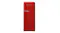A front view of a closed Smeg 50s Style 270L Single Door Vertical Fridge Freezer with a single chrome door handle A front view of a closed Smeg 50s Style 270L Single Door Vertical Fridge Freezer with a single chrome door handle