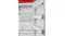 An open Smeg Refrigerator showing details of empty white interior shelves and chrome-accented door balconies An open Smeg Refrigerator showing details of empty white interior shelves and chrome-accented door balconies