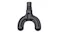 Front view highlighting a black U-shaped massage attachment Front view highlighting a black U-shaped massage attachment