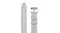 Flat layout of the smartwatch straps showcasing the buckle and holes Flat layout of the smartwatch straps showcasing the buckle and holes