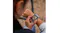 Close-up view of a girl looking at the smartwatch screen Close-up view of a girl looking at the smartwatch screen