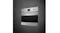 Modern stainless steel Smeg Classic 45 cm oven installed in dark cabinetry, featuring a central display and a horizontal handle Modern stainless steel Smeg Classic 45 cm oven installed in dark cabinetry, featuring a central display and a horizontal handle