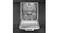 Front view of the Smeg 50s style dishwasher with fully open door Front view of the Smeg 50s style dishwasher with fully open door
