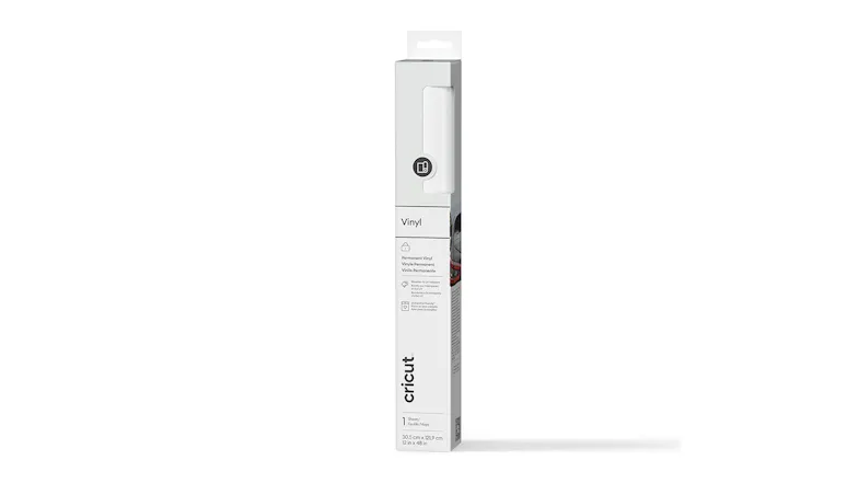 Retail box of the Cricut Premium Vinyl 12" x 48" showcasing its tall, rectangular shape Retail box of the Cricut Premium Vinyl 12" x 48" showcasing its tall, rectangular shape