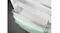 Top-down view of an open internal crisper drawer inside a pastel green retro-style refrigerator Top-down view of an open internal crisper drawer inside a pastel green retro-style refrigerator