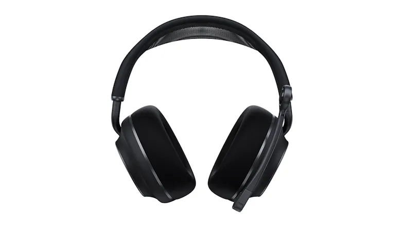 Front view of the Turtle Beach headset with padded earcups Front view of the Turtle Beach headset with padded earcups