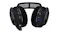 Underside view of the headset showing control buttons Underside view of the headset showing control buttons