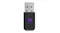 Front view of a black wireless USB dongle Front view of a black wireless USB dongle