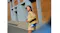Full-body view of a person in a blazer walking outdoors with Shokz earbuds Full-body view of a person in a blazer walking outdoors with Shokz earbuds
