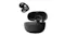 Front view of open charging case with floating earbuds above Front view of open charging case with floating earbuds above