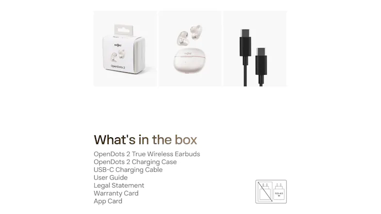 Product layout view showing included accessories and cables Product layout view showing included accessories and cables