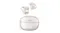 Closed charging case featuring two floating earbuds hovering overhead Closed charging case featuring two floating earbuds hovering overhead