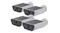 Four EZVIZ CB5 4K wire-free outdoor security cameras in white, shown together at an angled view Four EZVIZ CB5 4K wire-free outdoor security cameras in white, shown together at an angled view