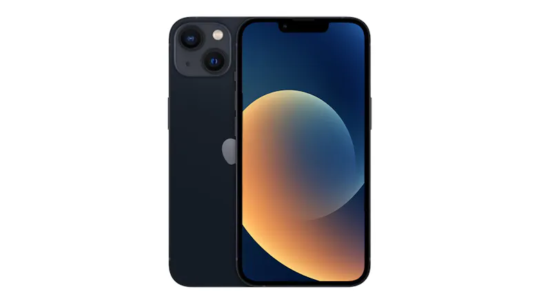 Apple iPhone 13 5G 128GB in midnight colour with dual rear cameras and edge-to-edge display Apple iPhone 13 5G 128GB in midnight colour with dual rear cameras and edge-to-edge display