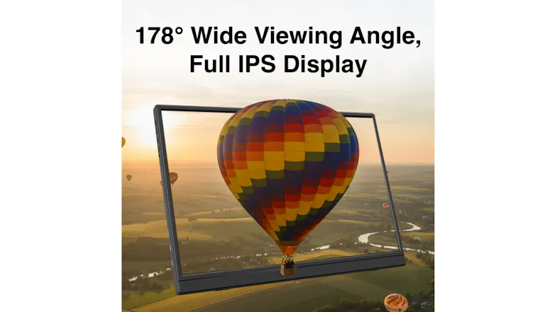 Front view of the monitor featuring a wide viewing angle graphic Front view of the monitor featuring a wide viewing angle graphic