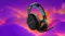 Graphic featuring a gaming headset against a vibrant purple background Graphic featuring a gaming headset against a vibrant purple background