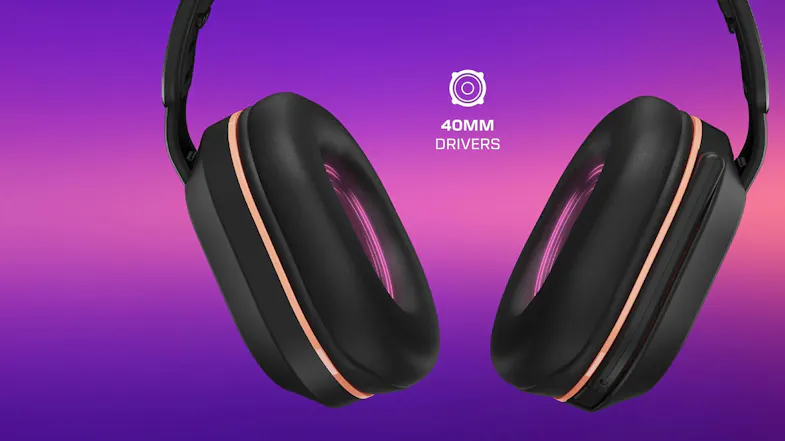Promo graphic of the Turtle Beach headset with 40mm drivers Promo graphic of the Turtle Beach headset with 40mm drivers