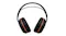 Front view of the gaming headset showing control buttons Front view of the gaming headset showing control buttons