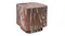 Angled view of the side table, showcasing its sculptural cube form, rounded edges, and fluted detailing Angled view of the side table, showcasing its sculptural cube form, rounded edges, and fluted detailing