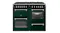 Front view of a British racing green Belling 110cm Freestanding Cooker with black control panel Front view of a British racing green Belling 110cm Freestanding Cooker with black control panel