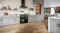A white kitchen with a Belling oven and matching rangehood A white kitchen with a Belling oven and matching rangehood