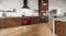 Belling 90cm Garnet Red range cooker installed in a contemporary kitchen with cabinetry Belling 90cm Garnet Red range cooker installed in a contemporary kitchen with cabinetry