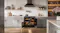 The range cooker with oven interiors lit and doors open, highlighting the multi-oven configuration The range cooker with oven interiors lit and doors open, highlighting the multi-oven configuration