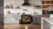 The range cooker with oven interiors lit and doors open, highlighting the multi-oven configuration The range cooker with oven interiors lit and doors open, highlighting the multi-oven configuration