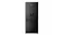 Front view of the Hisense 415L Bottom Mount Fridge Freezer in Black Steel Front view of the Hisense 415L Bottom Mount Fridge Freezer in Black Steel