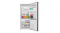 Hisense fridge freezer with doors open, displaying organised compartments with groceries Hisense fridge freezer with doors open, displaying organised compartments with groceries