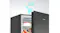 Graphic illustrating the refrigerator's open-door alarm function, designed to alert users when the door is left open Graphic illustrating the refrigerator's open-door alarm function, designed to alert users when the door is left open