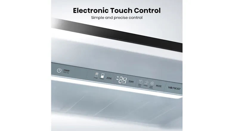 Close-up of the electronic touch control panel inside the refrigerator Close-up of the electronic touch control panel inside the refrigerator